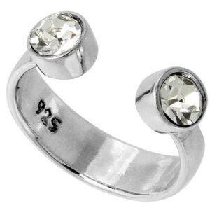 Clear-colored Crystals (April -Birthstone) Adjustable Toe Ring / Kid's Ring in S